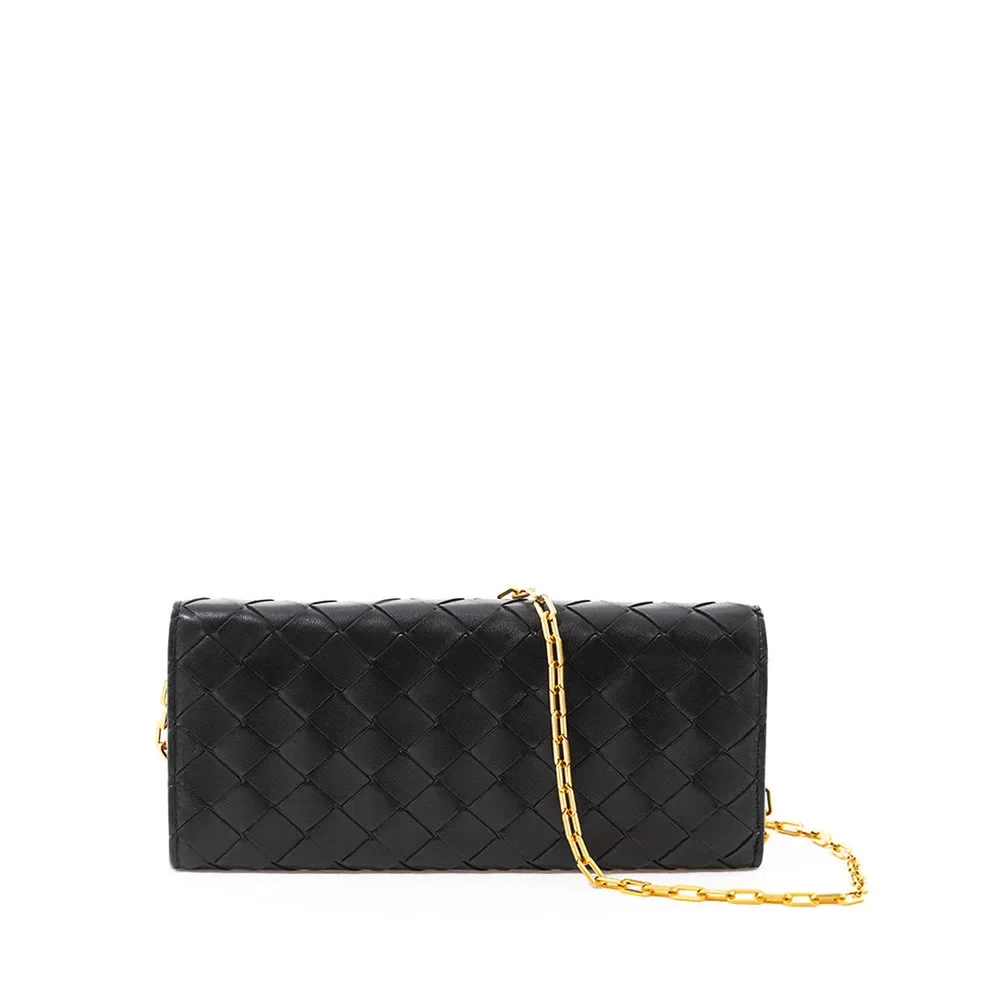 Bottega Veneta Mini Bag Wallet on Chain in Intreccio Leather - Picture 2 of 7